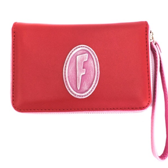 John Fluevog Handbags - Fluevog LULU Red and Pink Wristlet Wallet